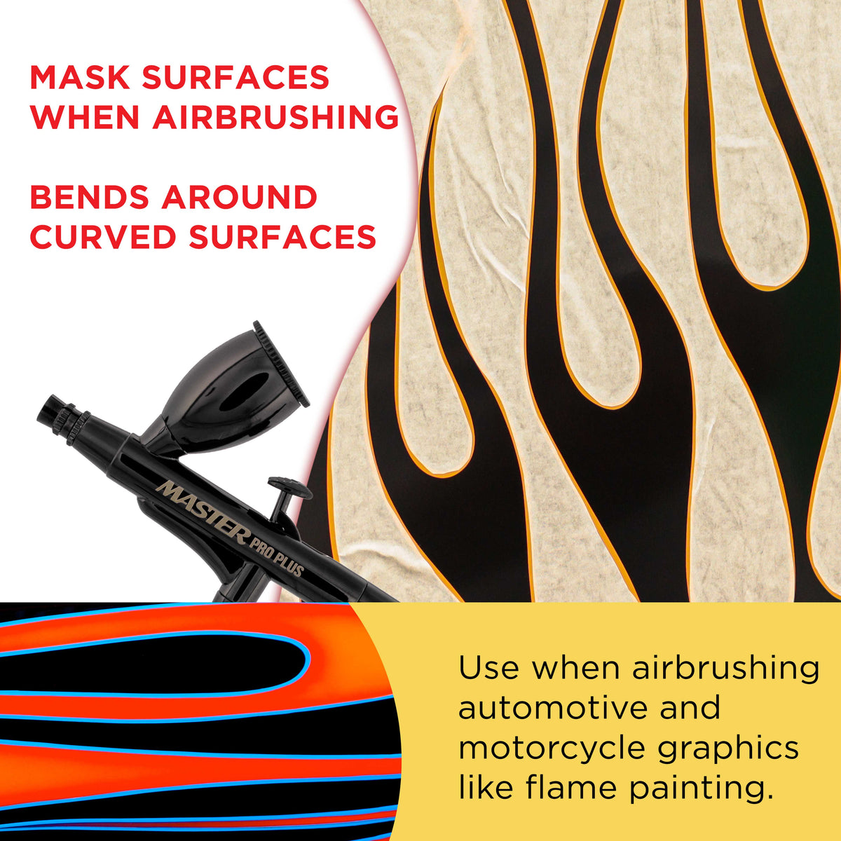 Custom Shop 6 x 150' Roll of Semi-Transparent Masking Film/Frisket for Artists, Airbrush Graphics